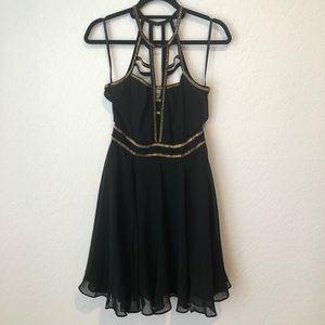 Foreign Exchange black and gold dress